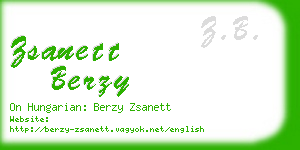 zsanett berzy business card